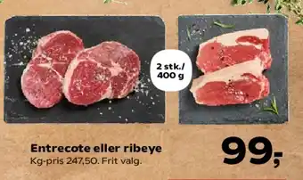 Entrecote eller ribeye