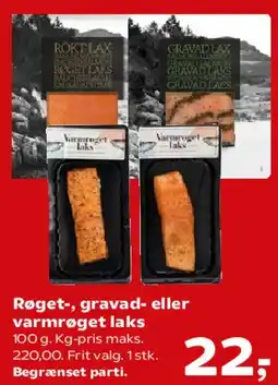 Kvickly Røget-, gravad- eller varmrøget laks tilbud