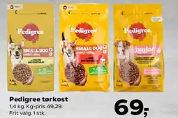 Kvickly Pedigree tørkost tilbud