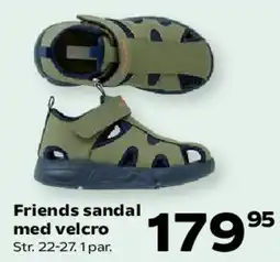 Kvickly Friends sandal med velcro tilbud