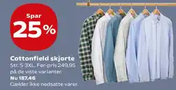 Kvickly Cottonfield skjorte tilbud