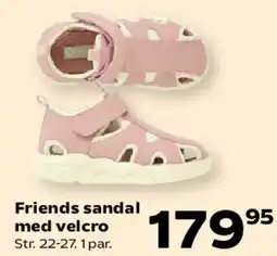 Kvickly Friends sandal med velcro tilbud