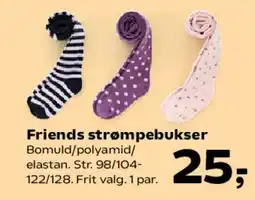 Kvickly Friends strømpebukser tilbud