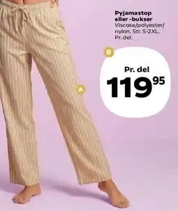 Kvickly Pyjamastop eller -bukser tilbud