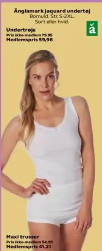 Kvickly Änglamark jacquard undertøj tilbud