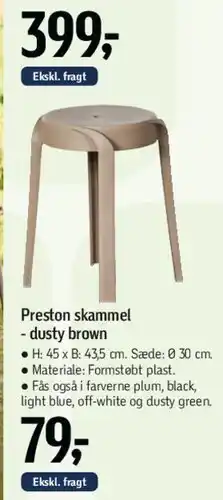Føtex Preston skammel tilbud