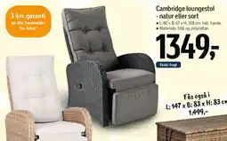 Føtex Cambridge loungestol tilbud