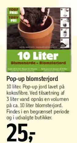 Føtex Pop-up blomsterjord (10 liter) tilbud
