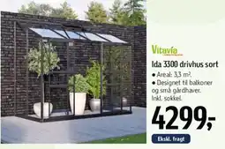 Føtex Ida 3300 drivhus sort tilbud