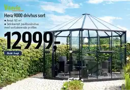 Føtex Hera 9000 drivhus sort tilbud