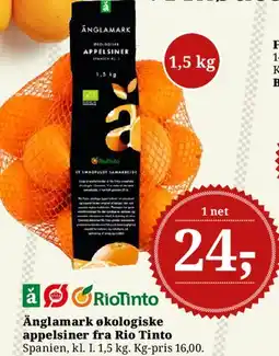 Dagli'Brugsen Änglamark økologiske appelsiner fra Rio Tinto tilbud