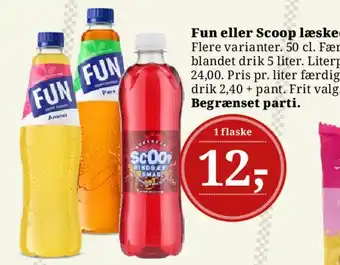 Dagli'Brugsen Fun eller Scoop læskedrik tilbud