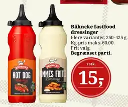 Dagli'Brugsen Bähncke fastfood dressinger tilbud