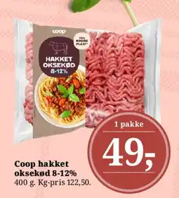 Dagli'Brugsen Coop hakket oksekød 8-12% tilbud