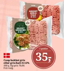 Dagli'Brugsen Coop hakket gris eller gris/kalv 8-12% tilbud