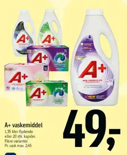 Føtex A+ vaskemiddel tilbud