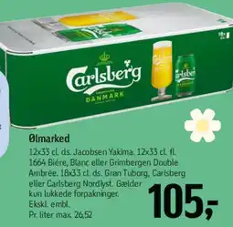 Føtex Ølmarked (Carlsberg 12x33 cl mm.) tilbud