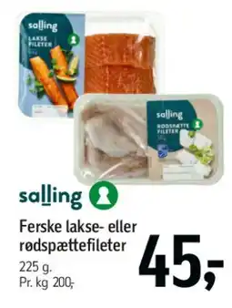 Føtex Ferske lakse- eller rødspættefileter tilbud