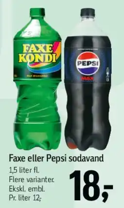 Føtex Faxe eller Pepsi sodavand tilbud