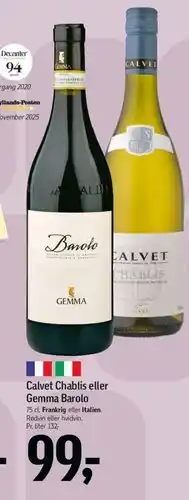 Føtex Calvet Chablis eller Gemma Barolo tilbud