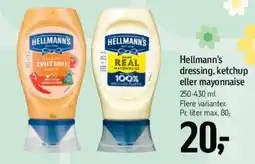 Føtex Hellmann's dressing, ketchup eller mayonnaise tilbud