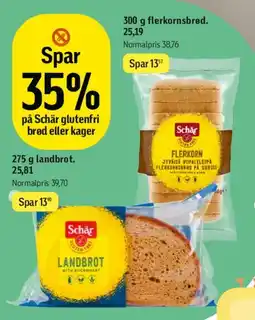 Føtex Schär glutenfrit brød tilbud
