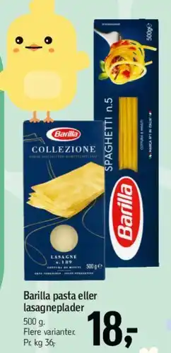 Føtex Barilla pasta eller lasagneplader tilbud