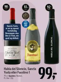 Føtex Habla del Silencio, Sancta Yusta eller Faustino 1 tilbud