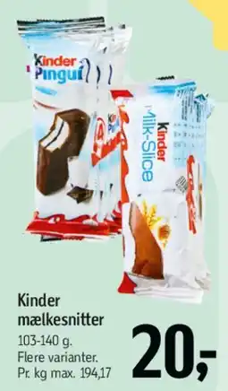 Føtex Kinder mælkesnitter tilbud
