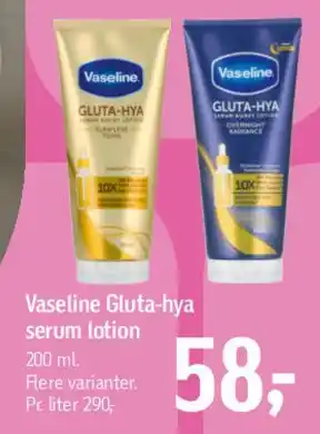 Føtex Vaseline Gluta-hya serum lotion tilbud