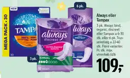 Føtex Always eller Tampax tilbud