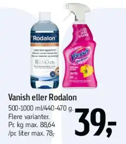 Føtex Vanish eller Rodalon tilbud