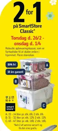 Føtex SmartStore Classic - opbevaringskasser (tilbud) tilbud