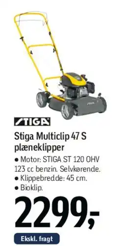 Føtex Stiga Multiclip 47 S plæneklipper tilbud