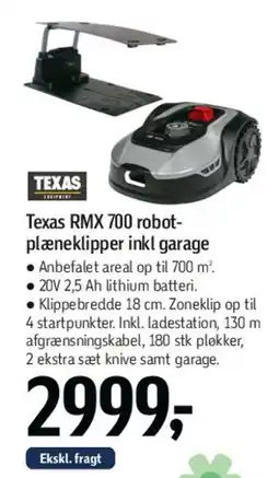 Føtex Texas RMX 700 robotplæneklipper tilbud