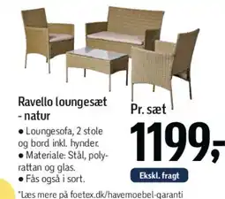 Føtex Ravello loungesæt - natur tilbud