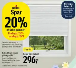 Føtex Debel Touch plisségardin tilbud