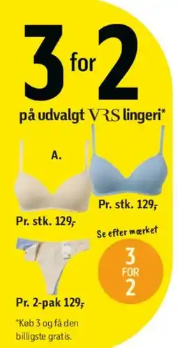 Føtex 3 for 2 på udvalgt VRS lingeri tilbud