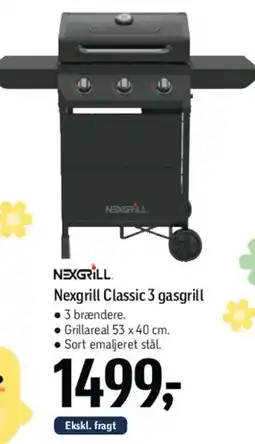 Føtex Nexgrill Classic 3 gasgrill tilbud