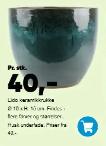 Bilka Lido keramikkrukke tilbud