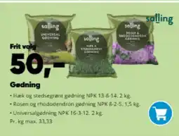 Bilka Gødning tilbud