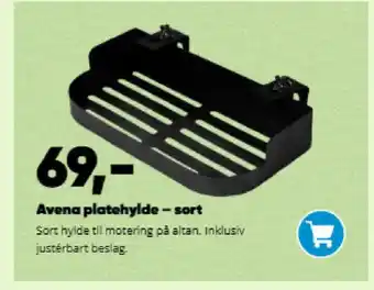 Bilka Avena platehylde - sort tilbud