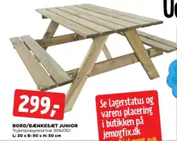 jem & fix Bord/bænkesæt junior tilbud