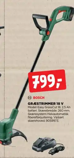 jem & fix BOSCH Græstrimmer 18 v tilbud