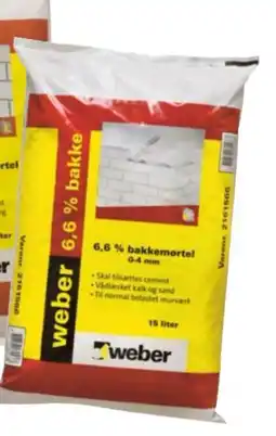 jem & fix Weber Bakkemørtel 6,6% tilbud