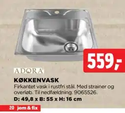 jem & fix Køkkenvask tilbud