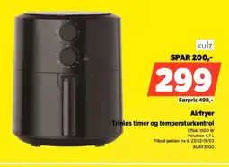 Power Kulz Airfryer KUAF3000 tilbud