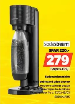 Power Sodastream Sodavandsmaskine SODGAIABK tilbud