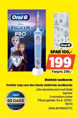 Power Oral-B Elektrisk tandbørste ORALBVPROKFTC tilbud