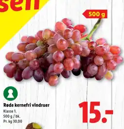 Lidl Røde kernefri vindruer tilbud